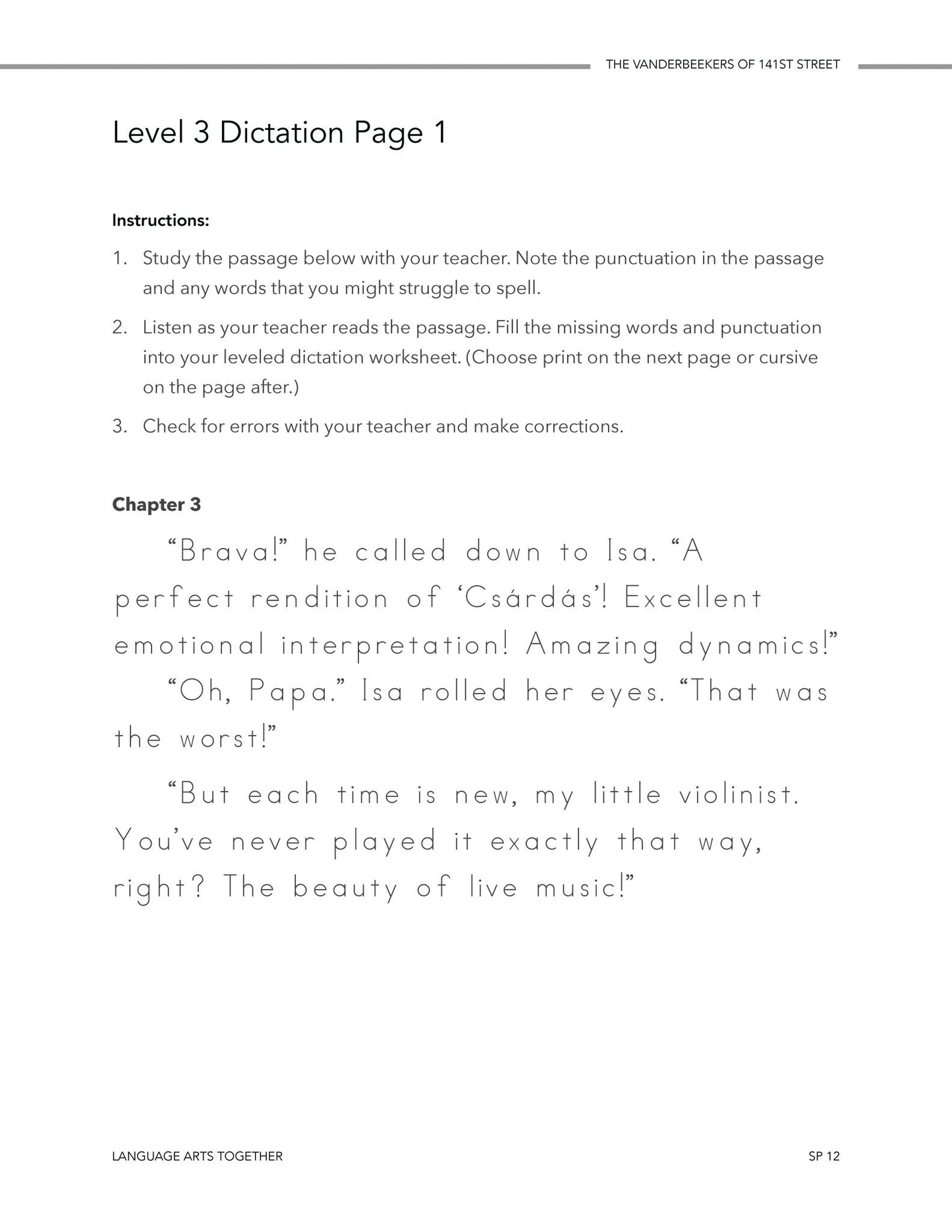 The Vanderbeekers of 141st Street Language Arts Together - Homeschool Better Together