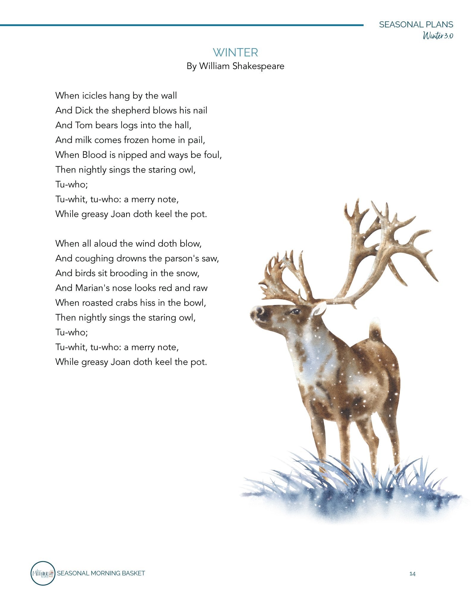 Winter 3.0 Morning Time Plans - Homeschool Better Together